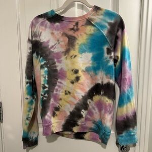 MOTHER tie dye crew neck sweatshirt